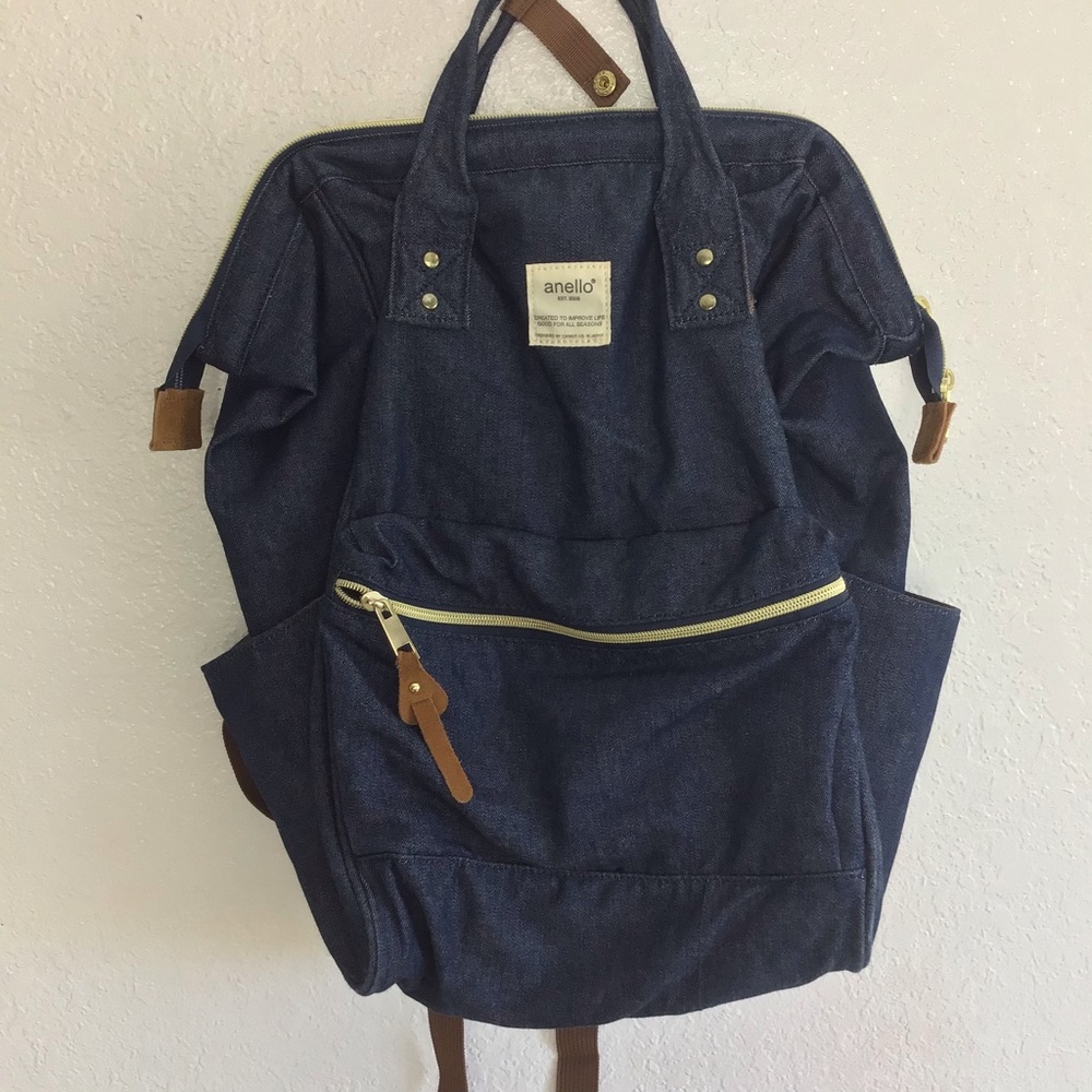 anello Navy Canvas Backpack — Everyday Women's Bag
